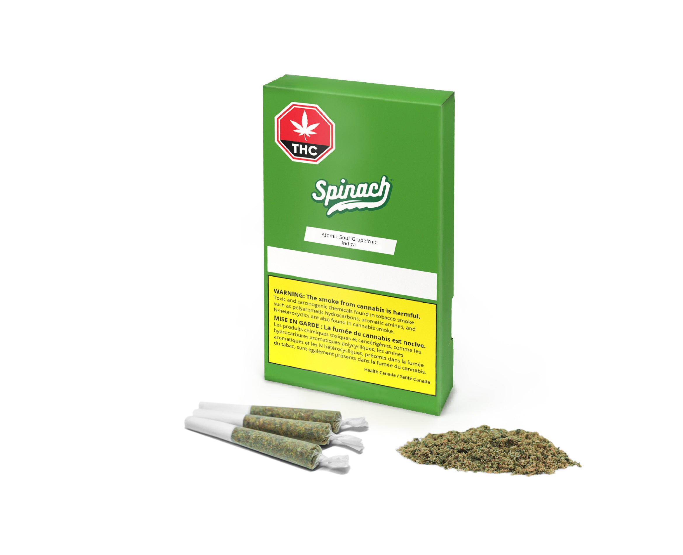SPINACH ATOMIC SOUR GRAPEFRUIT (IND) PRE-ROLL - 0.5G X 3