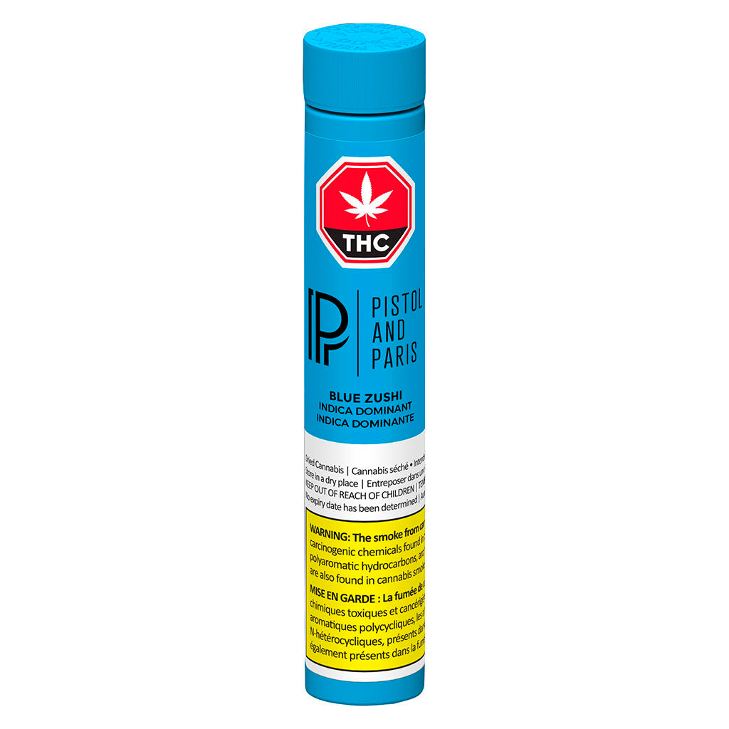 PISTOL AND PARIS BLUE ZUSHI (IND) PRE-ROLL 0.5G X 3