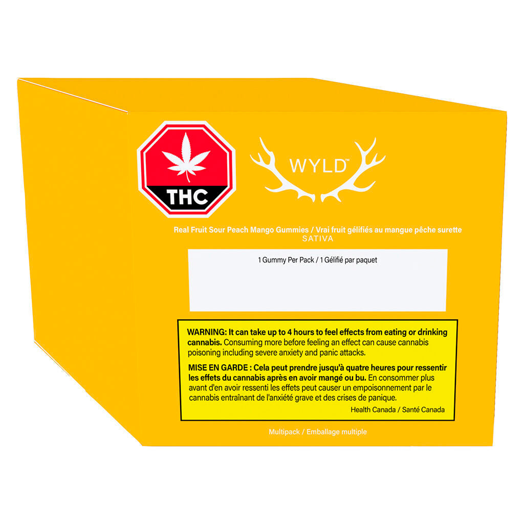 WYLD SOUR PEACH MANGO (S) CHEW - 30MG CBG:10MG THC X 10
